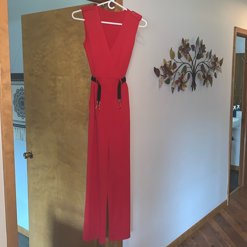 Red jumpsuit